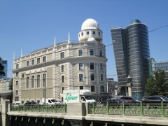 Urania and Danube canal in Vienna